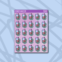 Load image into Gallery viewer, Teal Gamer Girl Chibi (MS) Sticker Sheet