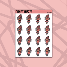 Load image into Gallery viewer, Fall Chibi (Medium Skin Tone) Sticker Sheet
