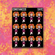 Load image into Gallery viewer, Spooky All Year Orange Hair Chibi Sticker Sheet