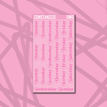 Load image into Gallery viewer, Daisy Witch Days of the Week Sticker Sheet