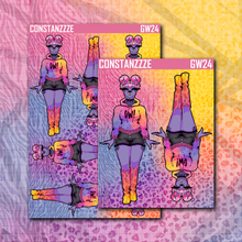 Load image into Gallery viewer, Wild 2024 Pink Hair Llama Babe Sticker Sheet