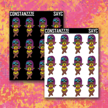 Load image into Gallery viewer, Spooky All Year Purple Chibi Sticker Sheet