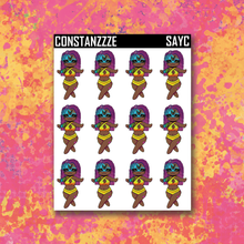 Load image into Gallery viewer, Spooky All Year Purple Chibi Sticker Sheet