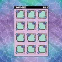 Load image into Gallery viewer, Purple Mermaid Box Sticker Sheet