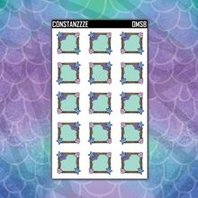 Load image into Gallery viewer, Small Purple Mermaid Box Sticker Sheet