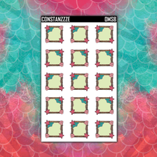 Load image into Gallery viewer, Small Red Mermaid Box Sticker Sheet