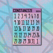 Load image into Gallery viewer, Pastel Large Number Sticker Sheet (choose your color)
