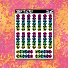 Load image into Gallery viewer, Spooky All Year Skullie Checklist Sticker Sheet