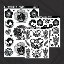 Load image into Gallery viewer, Skull Witch Deco Sticker Sheets