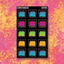 Load image into Gallery viewer, Small Spooky All Year Drippy Box Sticker Sheet