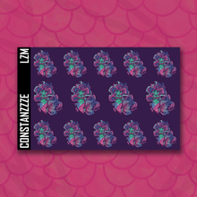 Load image into Gallery viewer, Small Love Zombie Chibi Mermaid Sticker Sheet