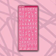 Load image into Gallery viewer, CPC Label Letter Sticker Sheet
