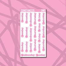 Load image into Gallery viewer, Daisy Witch Days of the Week Sticker Sheet