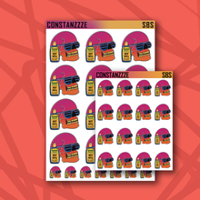Load image into Gallery viewer, Spooky Summer Skull Sunblock Sticker Sheets
