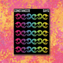 Load image into Gallery viewer, Spooky All Year Wide Skullie Header Sticker Sheet