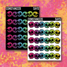 Load image into Gallery viewer, Spooky All Year Wide Skullie Header Sticker Sheet