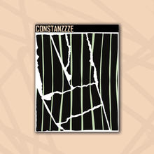 Load image into Gallery viewer, Pastel Stripes Over Black Small Rippies Sticker Sheet