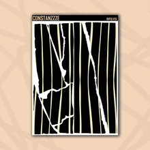 Load image into Gallery viewer, Jumbo Pastel Stripes Over Black Rippies Sticker Sheet