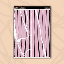 Load image into Gallery viewer, Jumbo Pastel Stripes Rippies Sticker Sheet