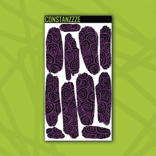 Load image into Gallery viewer, Traditional Swirlies On Black Large Swatch Sticker Sheet