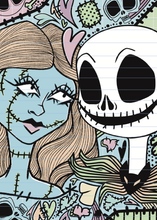 Load image into Gallery viewer, Pastel Jack and Sally Reusable Sticker Book