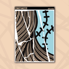 Load image into Gallery viewer, Jumbo Pastel Sally Rippies Sticker Sheet