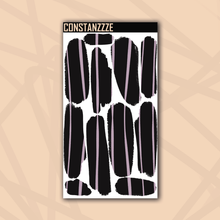 Load image into Gallery viewer, Pastel Stripes On Black Large Swatch Sticker Sheet