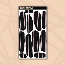 Load image into Gallery viewer, Pastel Stripes On Black Large Swatch Sticker Sheet