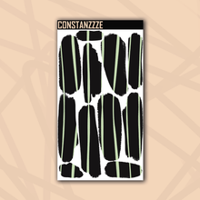 Load image into Gallery viewer, Pastel Stripes On Black Large Swatch Sticker Sheet