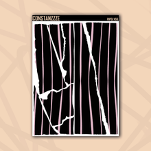 Load image into Gallery viewer, Jumbo Pastel Stripes Over Black Rippies Sticker Sheet
