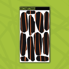 Load image into Gallery viewer, Traditional Stripes On Black Large Swatch Sticker Sheet