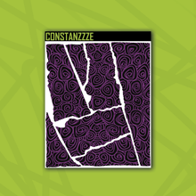 Load image into Gallery viewer, Traditional Swirlies Over Black Small Rippies Sticker Sheet