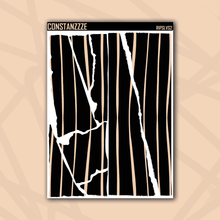 Load image into Gallery viewer, Jumbo Pastel Stripes Over Black Rippies Sticker Sheet