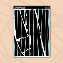 Load image into Gallery viewer, Jumbo Pastel Stripes Over Black Rippies Sticker Sheet