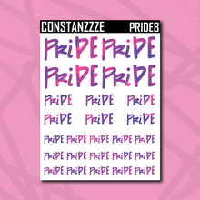 Load image into Gallery viewer, Pride Hand Lettered Sticker Sheet