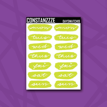 Load image into Gallery viewer, Brights Day Swatch Sticker Sheet