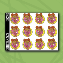 Load image into Gallery viewer, Fun in the Sun Chibi Floatie Sticker Sheet (Medium Skin Tone)