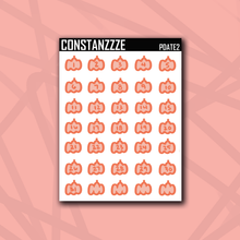 Load image into Gallery viewer, Pumpkin Date Sticker Sheets