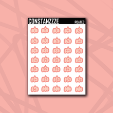 Load image into Gallery viewer, Pumpkin Date Sticker Sheets
