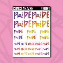 Load image into Gallery viewer, Pride Hand Lettered Sticker Sheet
