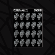 Load image into Gallery viewer, Small Skull Witch Chibi Sticker Sheet