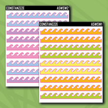 Load image into Gallery viewer, A5 Wave Washi Strip Sticker Sheet