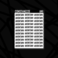 Load image into Gallery viewer, Anniversary Hand Lettered Sticker Sheet