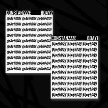 Load image into Gallery viewer, Birthday Sticker Sheet