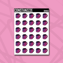 Load image into Gallery viewer, Pride Watercolor Coffee Mug Sticker Sheet