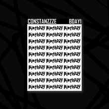 Load image into Gallery viewer, Birthday Sticker Sheet