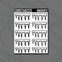 Load image into Gallery viewer, Black and White Drippy Headers