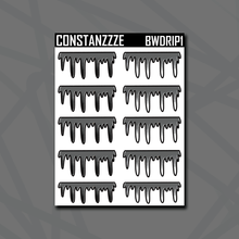 Load image into Gallery viewer, Black and White Drippy Headers