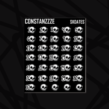 Load image into Gallery viewer, Skullie Date Sticker Sheet