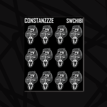 Load image into Gallery viewer, Skull Witch Happy Chibi Sticker Sheet